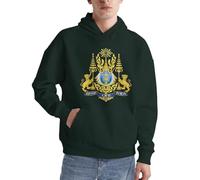 Rétro Cambodge Emblème National Lignes Cambodge Emblème National Imprimé Hoodie pour Hommes Sweatshirt Confortable Pull À Capuche Décontracté pour Usage Quotidien Activités De Loisirs