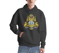 Rétro Cambodge Emblème National Lignes Cambodge Emblème National Imprimé Hoodie pour Hommes Sweatshirt Confortable Pull À Capuche Décontracté pour Usage Quotidien Activités De Loisirs