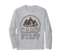 Retro Camp Personnel Directeur Camping Host Counselor Crew Manche Longue