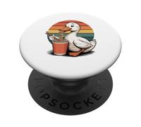 Rétro Canard Nouilles Instantanées en Gobelet Canards PopSockets PopGrip Adhésif