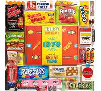 RETRO CANDY YUM ~ Coffret cadeau de 48e anniversaire 1976 Nostalgique Candy Mix from Childhood pour homme ou femme de 48 ans né en 1976 Jr