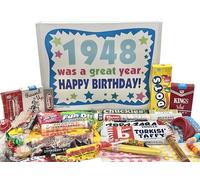RETRO CANDY YUM ~ Coffret cadeau de 76e anniversaire 1948 Nostalgique Candy Mix from Childhood pour homme ou femme de 76 ans né en 1948
