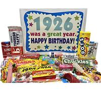 RETRO CANDY YUM ~ Coffret cadeau de 98e anniversaire rétro nostalgique pour homme ou femme de 98 ans né en 1926