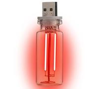 Retro Car Lamp, Touch Adjustment Led Lamp, Glass Bottle Car Light, Automotive Interface Charging Lamp, Car Usb Night Lamp, Unique Retro Glass Bottle Design Touch Adjustment Led Light For Car
