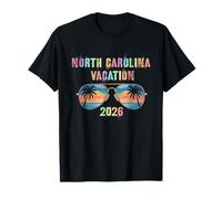 Rétro Caroline du Nord Vacances 2026 Vacay Swim Voyage T-Shirt
