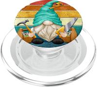 Retro Carpenter GNOME Dad Graphic for Men Vintage Woodworker PopSockets PopGrip pour MagSafe
