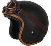 Rétro Casque À Face Ouverte Demi-Jet Casque Scooter avec Visière Open Face Classic Casque Moto Jet Vintage Dot/ECE Homologué Casque Bol Moto Bols pour Homme Et Femme 4,S