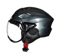 Rétro Casque Moto Casque Scooter avec Visière Homologué ECE 22.06 Casque De Cyclomoteur pour Les Trajets Quotidiens Et Les Balades en Extérieur Toutes Saisons H,55-60CM