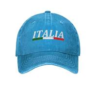 Retro Casquette de Baseball Drapeau de l'Italie, Unisexe Ajustable Casquettes Italie Classique Trucker Cap Hat pour Sport Hip Pop Golf Voyages