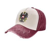 Retro Casquette de Baseball Unisexe Armoiries Autrichiennes Casquettes Réglable, Coton Respirant, Protection UV, Aigle Chapeau de Soleil D'été pour Loisirs en Plein Air, Voyage et Sport