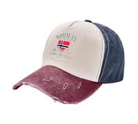 Retro Casquette de Baseball Unisexe Drapeau Norvégien Casquettes Réglable, Coton Respirant, Protection UV, Fête Nationale Chapeau de Soleil D'été pour Loisirs en Plein Air, Voyage et Sport