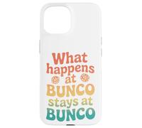 Rétro : ce Qui se Passe chez Bunco Reste chez Bunco Coque pour iPhone 15