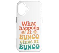 Rétro : ce Qui se Passe chez Bunco Reste chez Bunco Coque pour iPhone 16