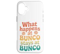 Rétro : ce Qui se Passe chez Bunco Reste chez Bunco Coque pour iPhone 16 Plus