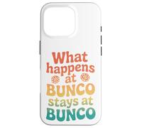 Rétro : ce Qui se Passe chez Bunco Reste chez Bunco Coque pour iPhone 16 Pro