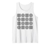 Rétro Cercles Concentriques Rayures Bauhaus 2 Formes Mania Débardeur