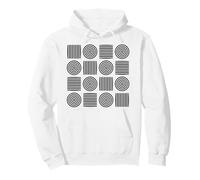 Rétro Cercles Concentriques Rayures Bauhaus 2 Formes Mania Sweat à Capuche