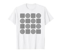 Rétro Cercles Concentriques Rayures Bauhaus 2 Formes Mania T-Shirt