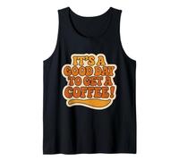 Rétro, c'est une bonne journée pour amuser un amateur de café et un propriétaire de café Débardeur