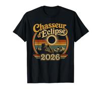 Rétro Chasseur d'Éclipse Solaire Allemand 2026 Astronomie T-Shirt