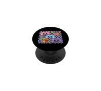 Retro Checkered Level Up 4th Grade Gamer Back to School PopSockets PopGrip Adhésif