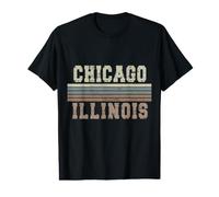 Rétro Chicago Illinois T-Shirt Graphique avec Valeur