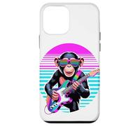 Rétro Chimpanzé Guitariste Chimpanzés Guitare Coque pour iPhone 12 Mini