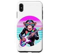 Rétro Chimpanzé Guitariste Chimpanzés Guitare Coque pour iPhone XS Max