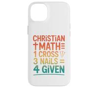 Rétro Chrétienne Math Une Croix Trois Ongles Quatre Donnés Coque pour iPhone 14 Plus