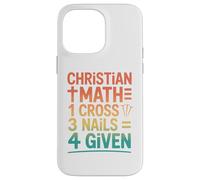 Rétro Chrétienne Math Une Croix Trois Ongles Quatre Donnés Coque pour iPhone 14 Pro Max