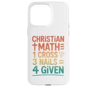Rétro Chrétienne Math Une Croix Trois Ongles Quatre Donnés Coque pour iPhone 15 Pro Max