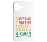 Rétro Chrétienne Math Une Croix Trois Ongles Quatre Donnés Coque pour iPhone 16 Plus