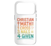 Rétro Chrétienne Math Une Croix Trois Ongles Quatre Donnés Coque pour iPhone 17 Pro