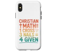 Rétro Chrétienne Math Une Croix Trois Ongles Quatre Donnés Coque pour iPhone X/XS
