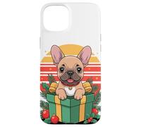 Retro Christmas French Bulldog X-Mas Ornaments Frenchie Coque pour iPhone 15 Plus