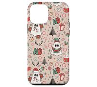 Retro Christmas Ghost Ho Ho Merry Holiday Coque pour iPhone 12 Mini