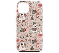 Retro Christmas Ghost Ho Ho Merry Holiday Coque pour iPhone 13
