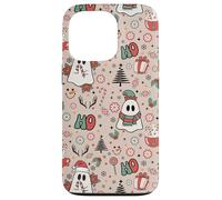 Retro Christmas Ghost Ho Ho Merry Holiday Coque pour iPhone 13 Pro