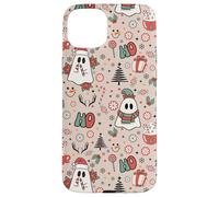 Retro Christmas Ghost Ho Ho Merry Holiday Coque pour iPhone 15 Plus