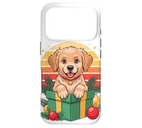 Retro Christmas Golden Retriever X-Mas Ornaments GR Goldie Coque pour iPhone 17 Pro