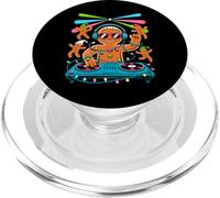 Retro Christmas House Music Santa DJ Techno Rave EDM Xmas PopSockets PopGrip pour MagSafe