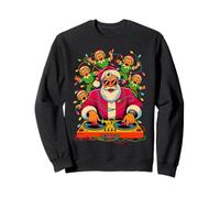Retro Christmas House Music Santa DJ Techno Rave EDM Xmas Sweatshirt