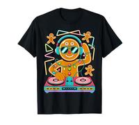 Retro Christmas House Music Santa DJ Techno Rave EDM Xmas T-Shirt