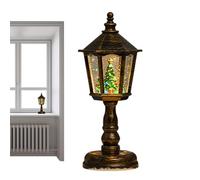 Retro Christmas Lantern Ornament | Snow Globe Christmas Lights - Decorative Snow Globe Light for Outdoors Window Table Windowsill Porch Home Living Room Dining Indoors Fireplace