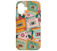 Retro Christmas Tapes Mixtapes Radio Music Lover 80s Coque pour iPhone 16