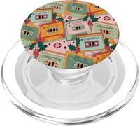 Retro Christmas Tapes Mixtapes Radio Music Lover 80s PopSockets PopGrip pour MagSafe