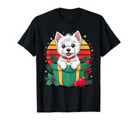 Retro Christmas West Highland White Terrier X-Mas Westie T-Shirt