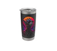 Rétro Chupacabra Legend Créature Mystère Monstre Illustration Gobelet isotherme en acier inoxydable double paroi