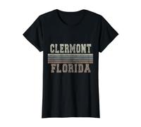 Rétro Clermont Floride T-Shirt Graphique avec Valeur, Femme, Noir, S