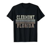 Rétro Clermont Floride T-Shirt Graphique avec Valeur, Homme, Noir, S